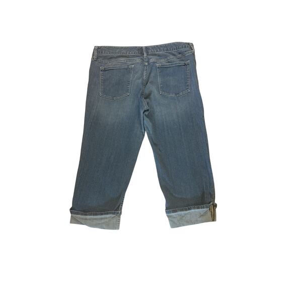 Banana Republic Stretch Denim Capri Jeans Cuffed Blue Size 14/33 - Picture 6 of 7